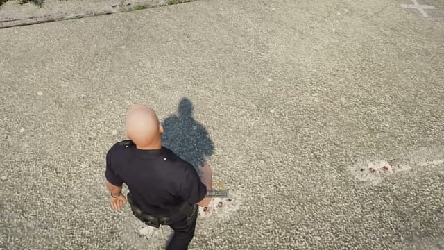 An officer walks through an alley and opens his inventory, then an evidence screen moves items between Your Evidence and a named locker, then a 3D bullet-casing inspector with labels opens.