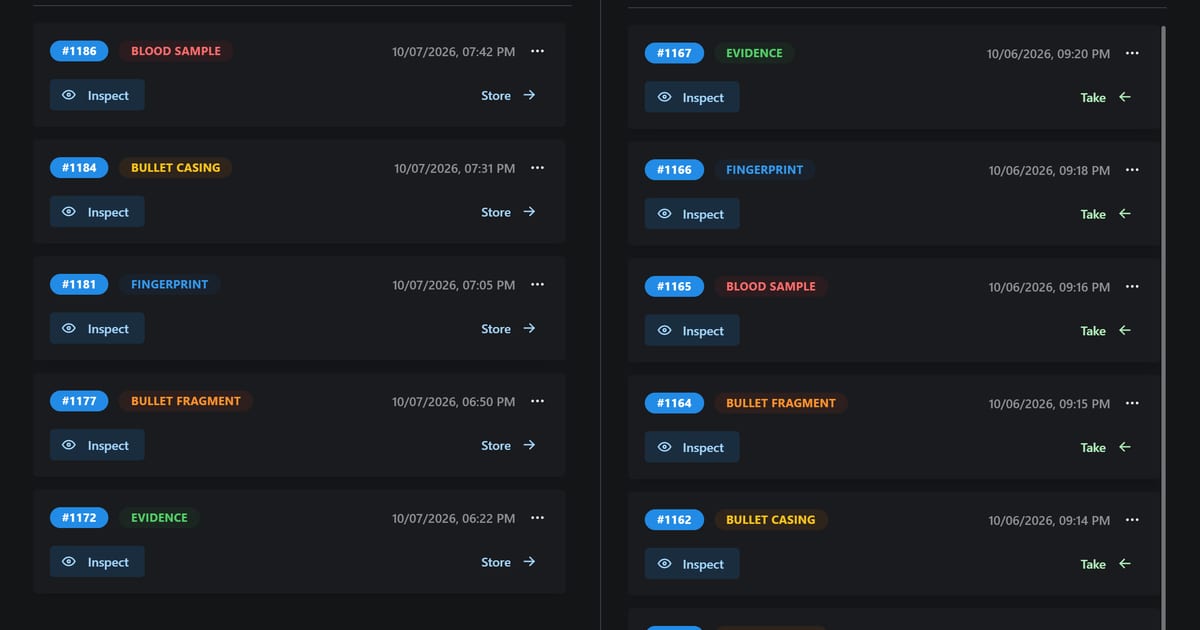 FiveM Evidence Script for ESX, QBCore & Qbox | TK Scripts